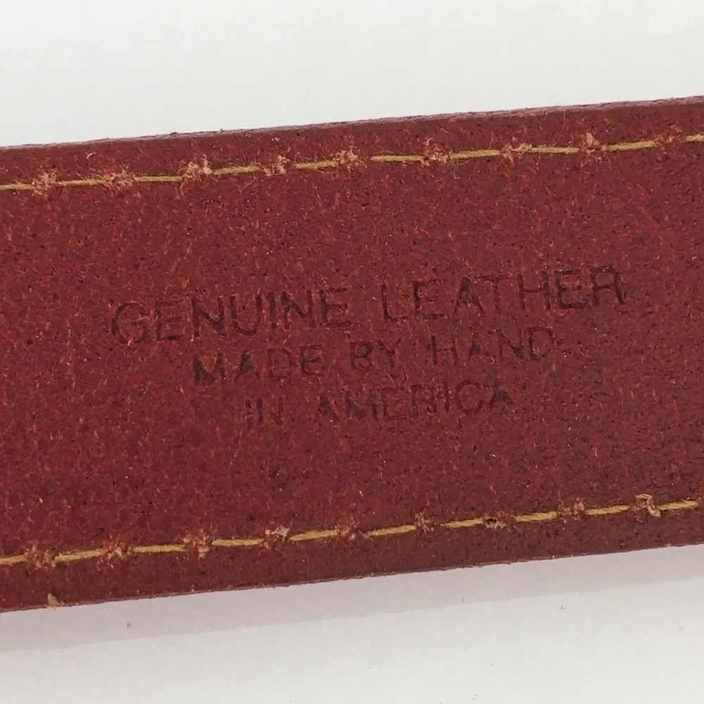 Martin Dingman Men’s Brown Leather Belt Size XL Italian Made Preppy Old Money